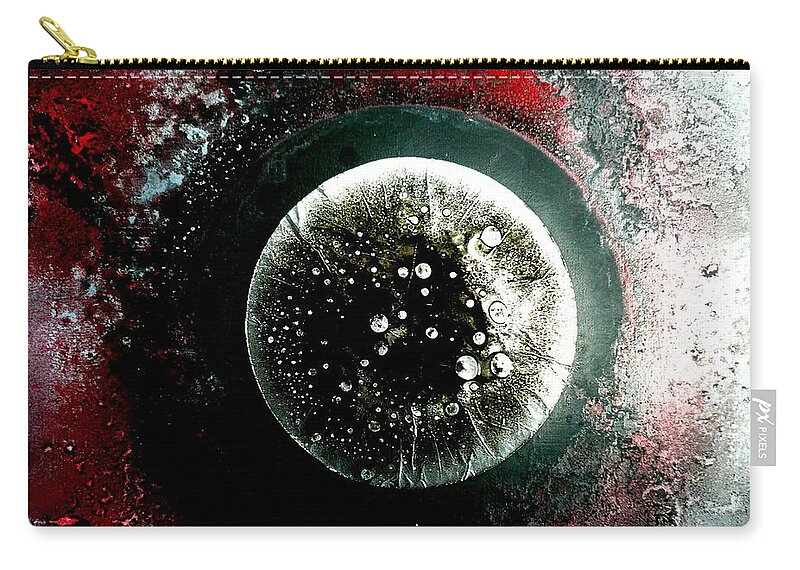 Moon Zip Pouch featuring the painting Space by 'REA' Gallery