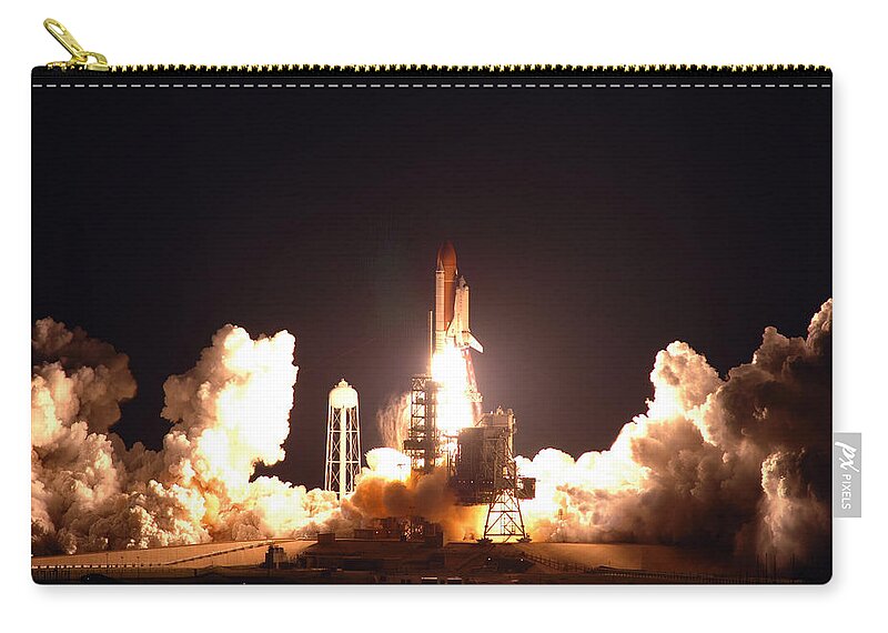 Space Shuttle Zip Pouch featuring the digital art Space Shuttle by Maye Loeser