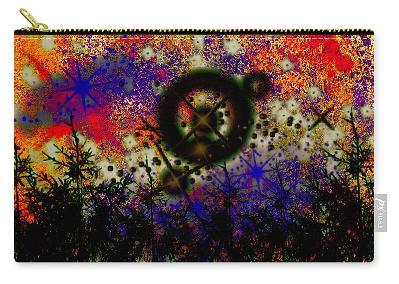 Abstract Zip Pouch featuring the photograph Spaced Out by Mim White