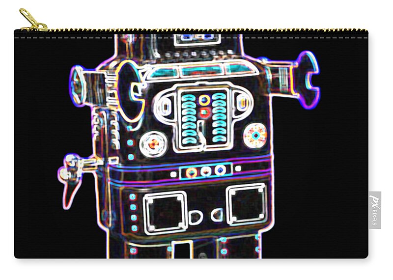 Robot Carry-all Pouch featuring the digital art Spaceman Robot by DB Artist
