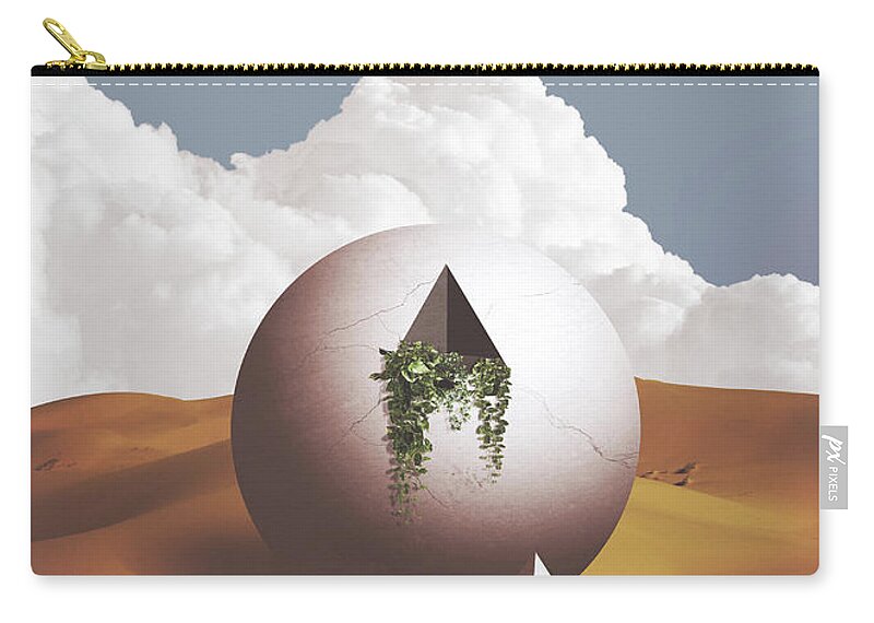 Collage Zip Pouch featuring the photograph Spacemen by Fran Rodriguez