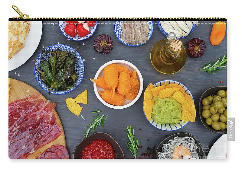 Tapas Carry-all Pouch featuring the photograph Spanish Tapases by Anastasy Yarmolovich