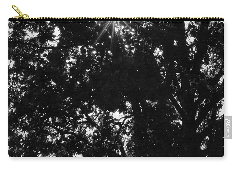 Backlit Zip Pouch featuring the photograph Sparkle Through the Treetops by Christi Kraft