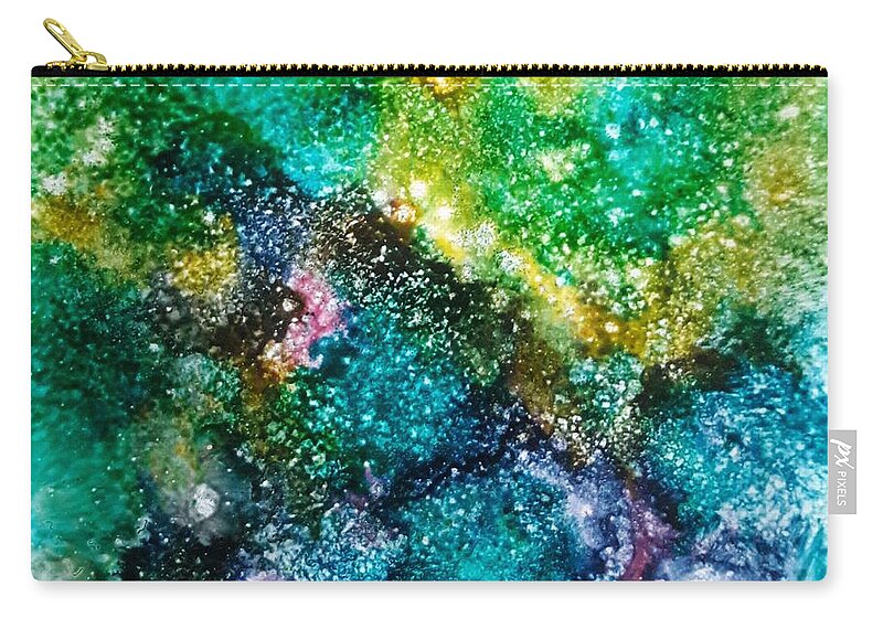 Alcohol Zip Pouch featuring the painting Sparkling Water by Terri Mills