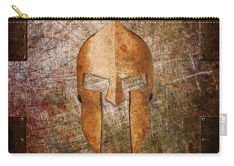Sparta Zip Pouch featuring the digital art Sparta by Fred Ber