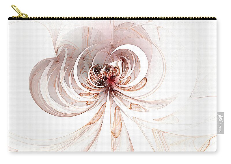 Digital Art Zip Pouch featuring the digital art Spiderlily by Amanda Moore