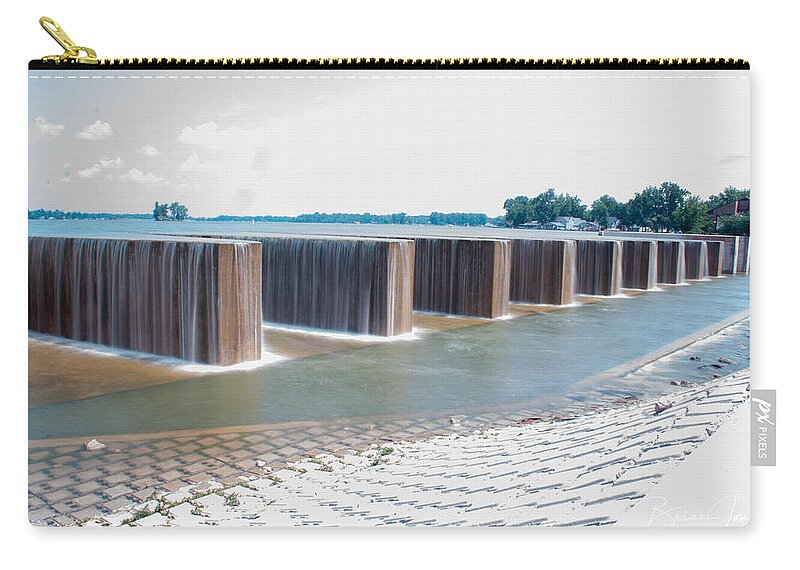  Zip Pouch featuring the photograph Spillway by Brian Jones