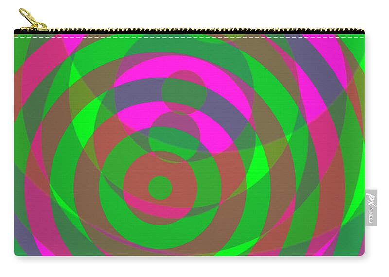 Spin Zip Pouch featuring the digital art Spin 4 by Julia Woodman