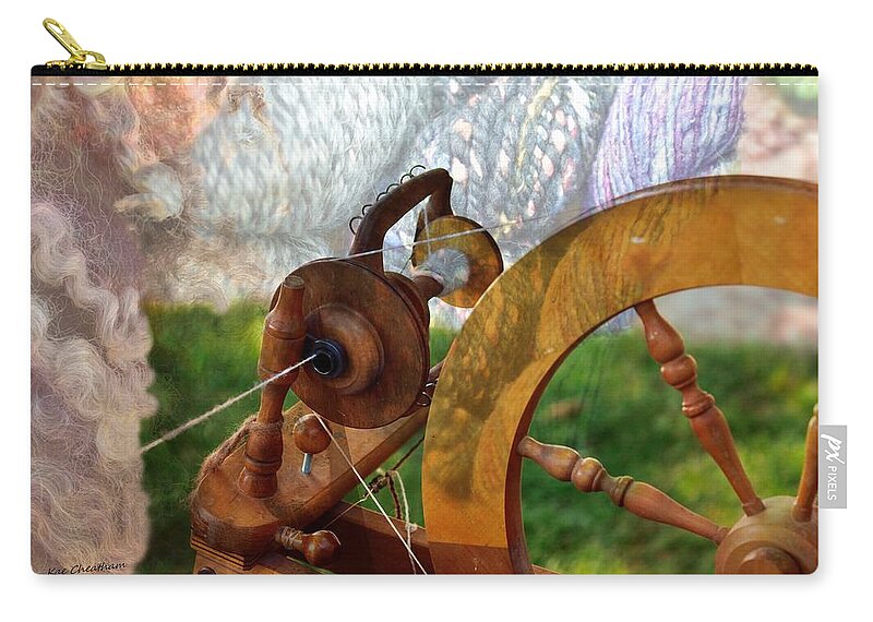 Spinning Wheel Zip Pouch featuring the photograph Spinning Art by Kae Cheatham