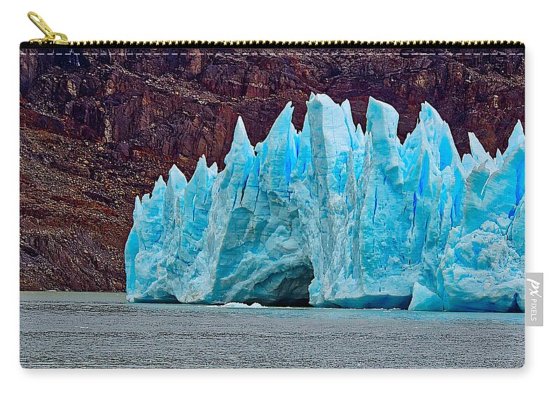 Blue Glacier Carry-all Pouch featuring the photograph Spires of Blue by Richard Gehlbach