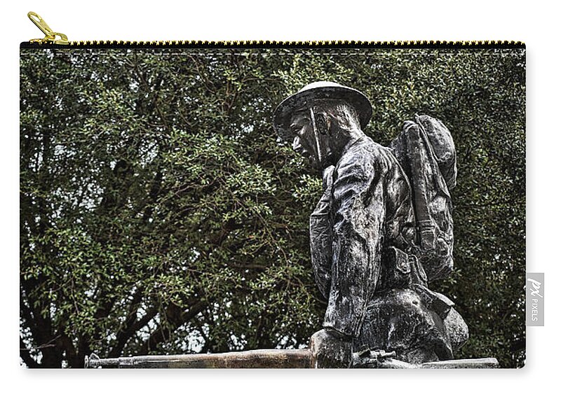 Scenic Tours Zip Pouch featuring the photograph Spirit Of American Doughboy by Skip Willits
