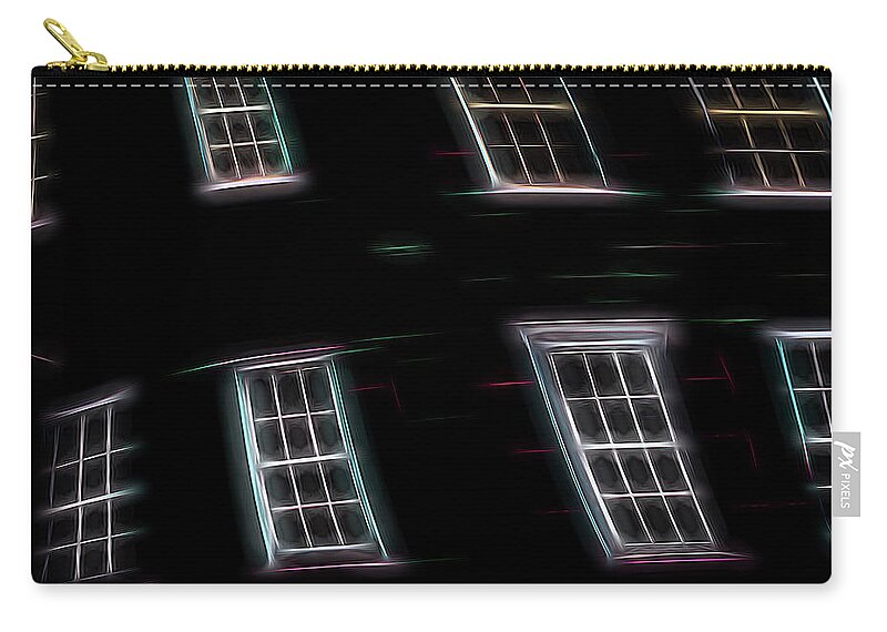 Abstract Zip Pouch featuring the digital art Spirit Windows by William Horden