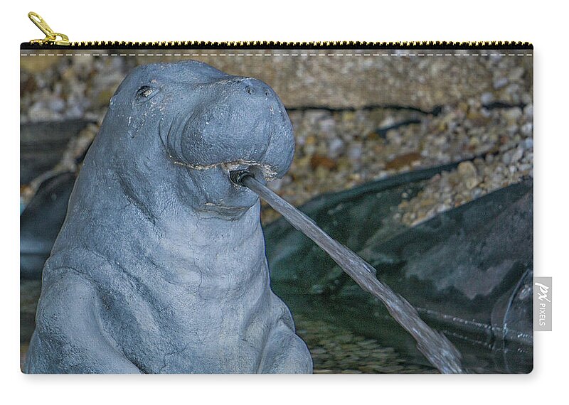 Image Zip Pouch featuring the photograph Spitting Water by Dennis Dugan