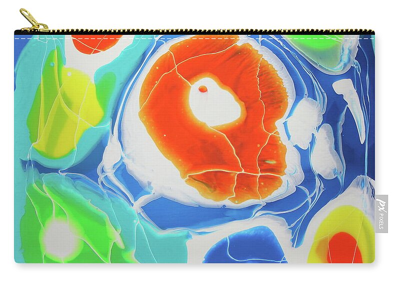 Aqua Zip Pouch featuring the painting Splash 2 by Madeleine Arnett