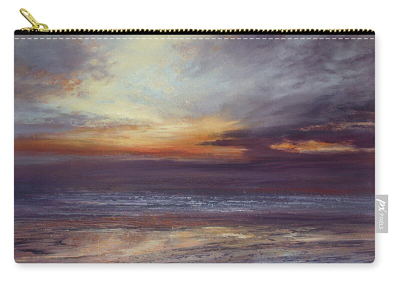 Sunset Zip Pouch featuring the painting Splash of Light by Valerie Travers
