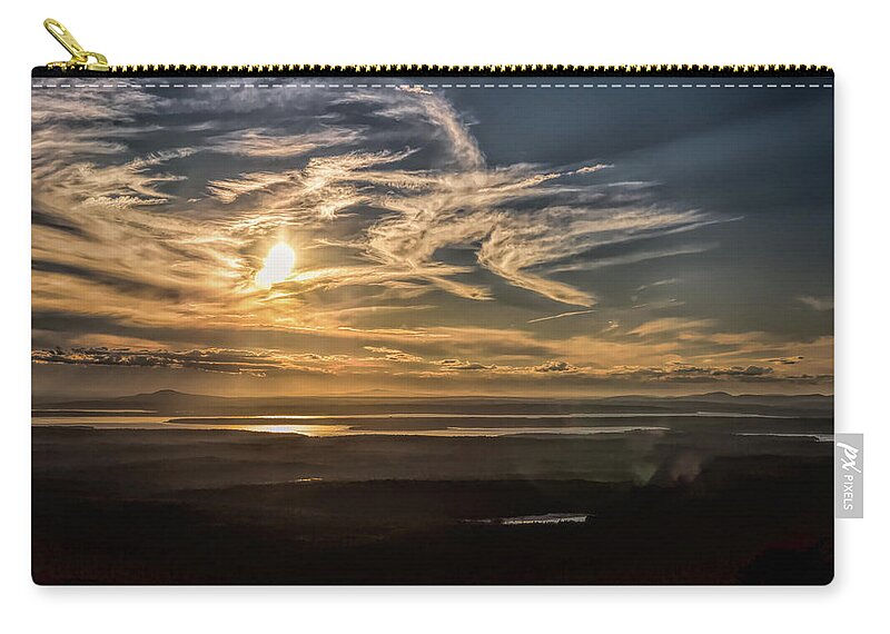 Mount Desert Island Zip Pouch featuring the photograph Splendorous Sunset by John M Bailey