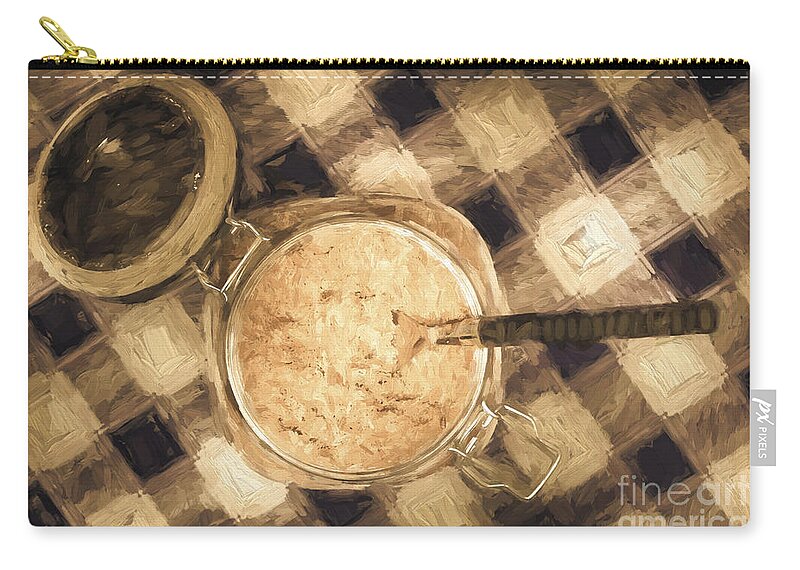 Kitchen Zip Pouch featuring the painting Spoonful of sugar by Jorgo Photography