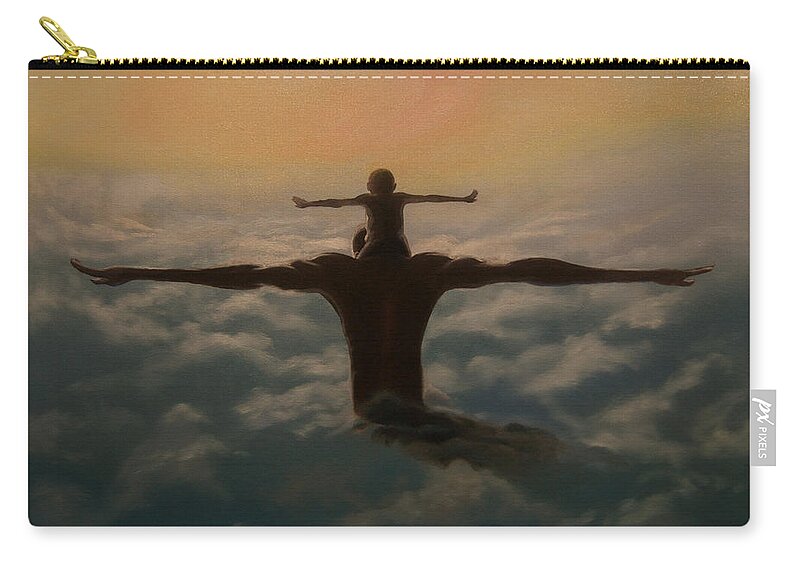Sky Scape Zip Pouch featuring the painting Spread Your Wings by Jerome White