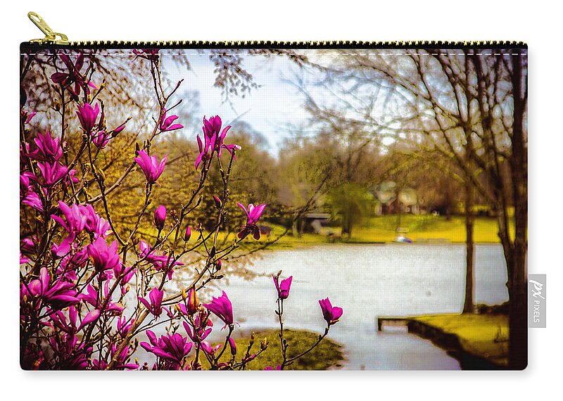 Spring Zip Pouch featuring the photograph Spring Awakens - Landscape by Barry Jones