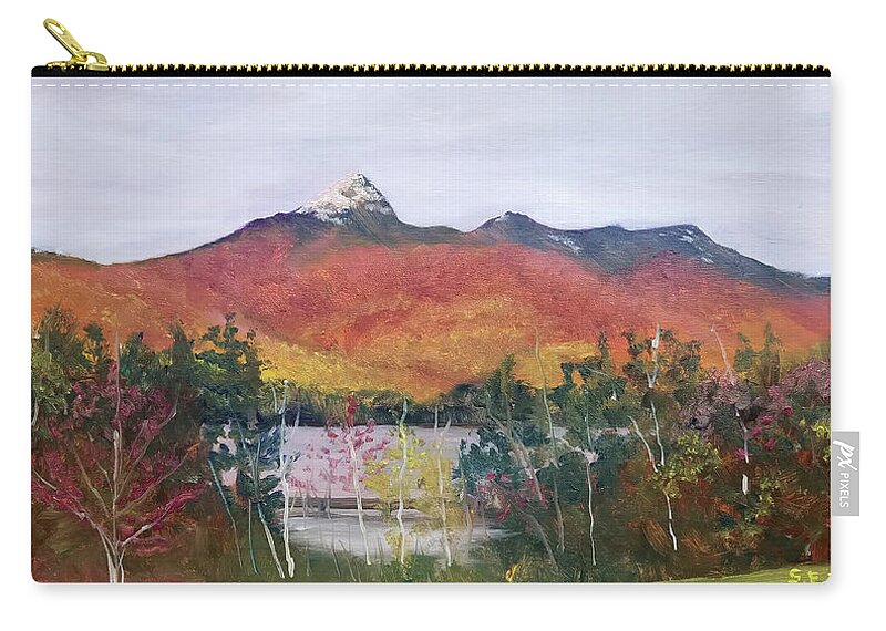 Mt. Chocorua Carry-all Pouch featuring the painting Spring Burst at Chocorua by Sharon E Allen