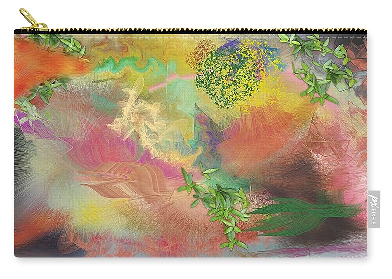 Painting Zip Pouch featuring the painting Spring Chaos by Scott Carlton