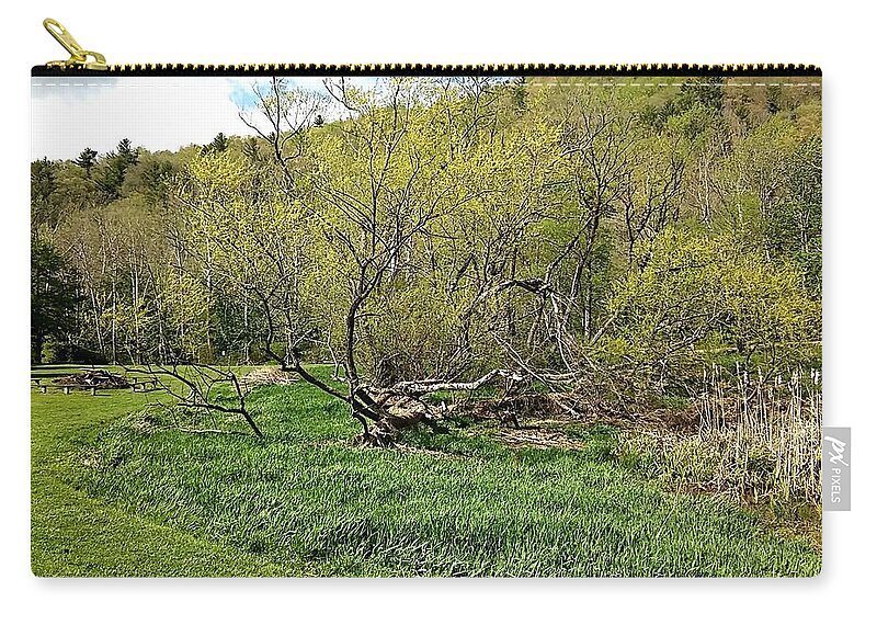  Zip Pouch featuring the photograph Greens of North Carolina by SarahJo Hawes