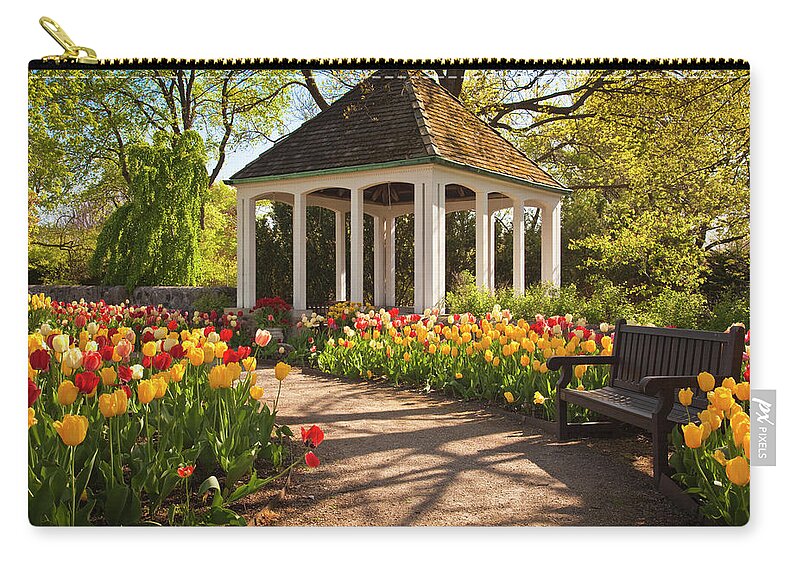 Mark Mille Zip Pouch featuring the photograph Spring Gazebo by Mark Mille