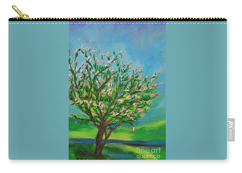 Art Zip Pouch featuring the painting Spring by Karen Francis
