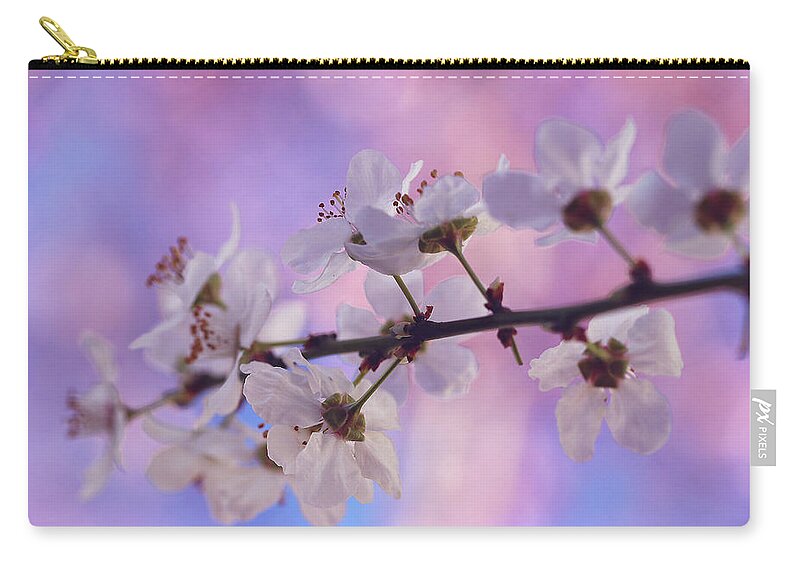 Blossoms Zip Pouch featuring the photograph Spring mornings by Vanessa Thomas