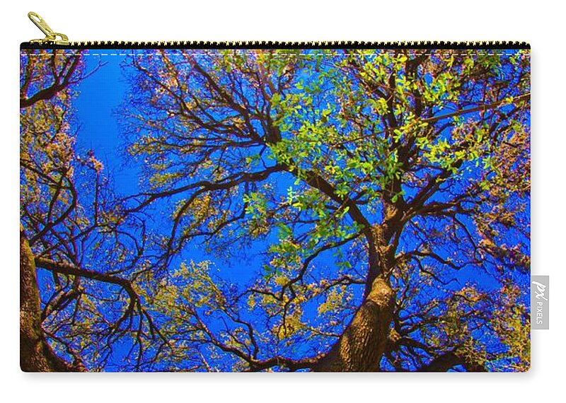 Michael Tidwell Photography Zip Pouch featuring the photograph Spring Oak by Michael Tidwell