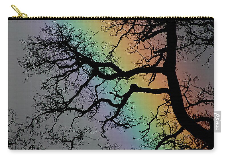 Spring Zip Pouch featuring the photograph Spring Rainbow by Cathie Douglas