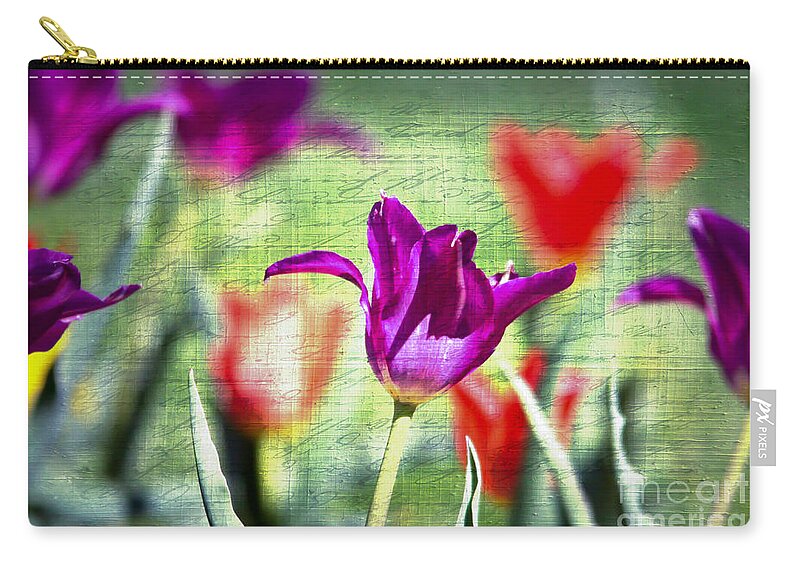 Tulips Zip Pouch featuring the photograph Spring Sensations by Kerri Farley