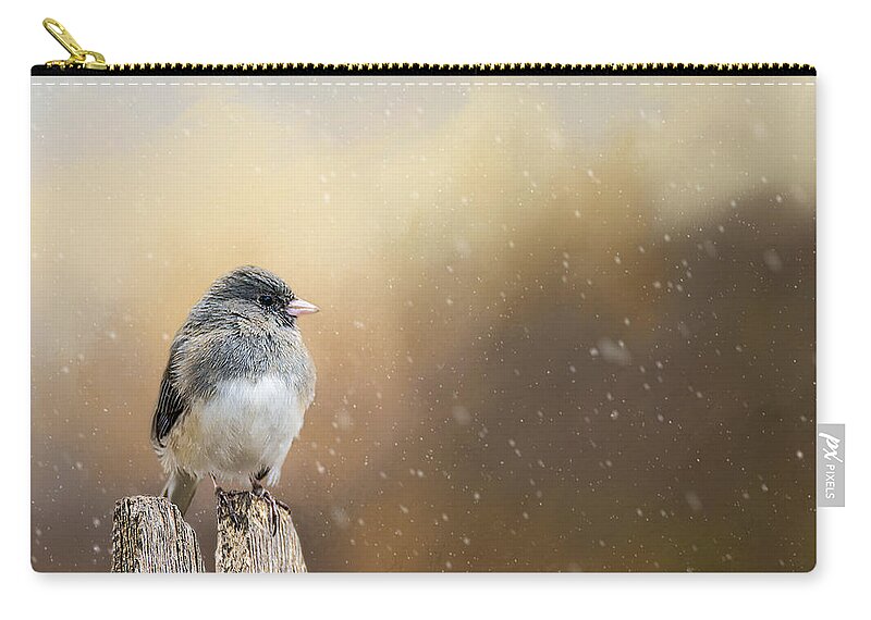 Snow Carry-all Pouch featuring the photograph Spring Snow by Cathy Kovarik