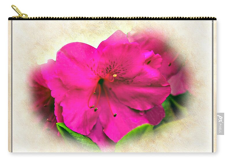 Azalea Zip Pouch featuring the photograph Spring Splendor - Azalea Floral by Barry Jones