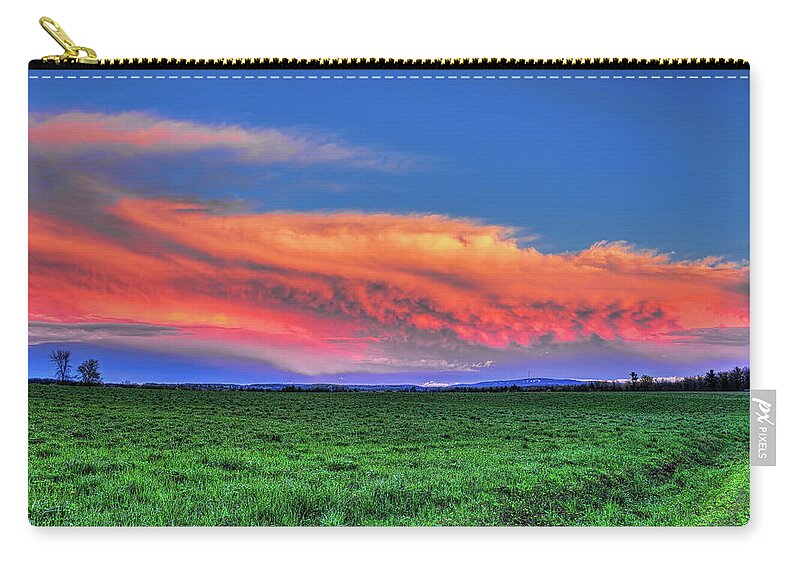 Farmer Zip Pouch featuring the photograph Spring Storm Over Wausau by Dale Kauzlaric