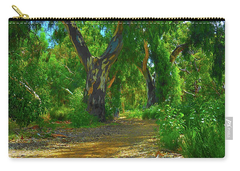 Forest Zip Pouch featuring the photograph Spring Walk by Mark Blauhoefer