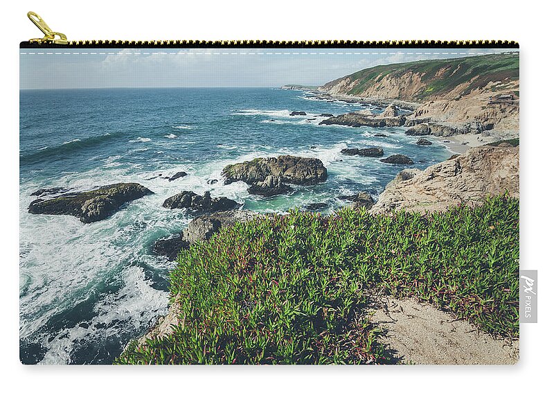Landscape Zip Pouch featuring the photograph Springtime at Bodega Head by Margaret Pitcher