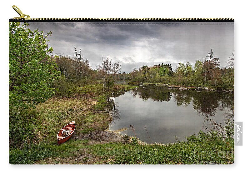 Maine Zip Pouch featuring the photograph Springtime Storms by Karin Pinkham