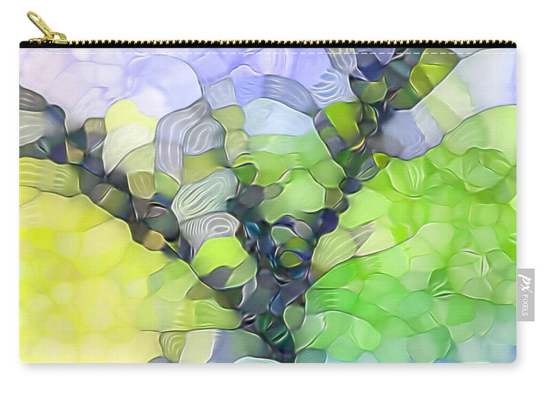 Twig Zip Pouch featuring the digital art Sprout by Lynellen Nielsen