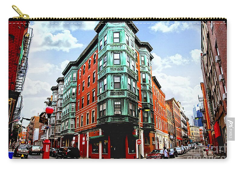 House Zip Pouch featuring the photograph Square in old Boston by Elena Elisseeva