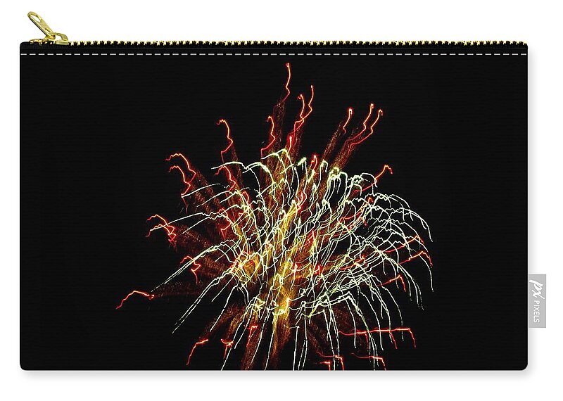 Fireworks Zip Pouch featuring the photograph Squiggles 02 by Pamela Critchlow