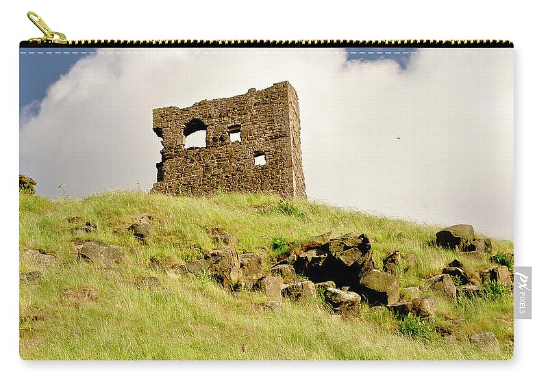 Undiscovered Scotland Zip Pouch featuring the photograph St. Anthony's Chapel Ruins. by Elena Perelman