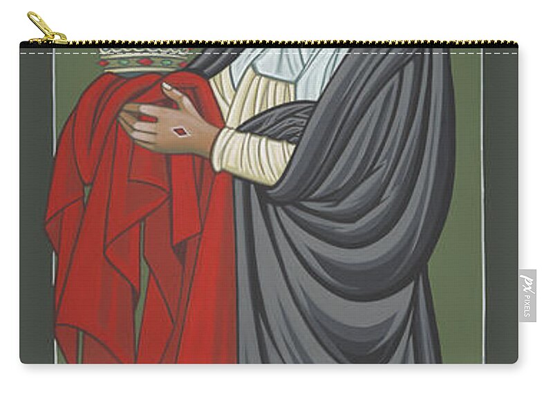 St Catherine Of Siena: Guardian Of The Papacy Zip Pouch featuring the painting St Catherine of Siena- Guardian of the Papacy 288 by William Hart McNichols