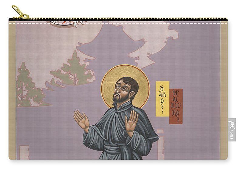 St Francis Xavier Carry-all Pouch featuring the painting St Francis Xavier Adoring Jesus the Mother Pelican 164 by William Hart McNichols