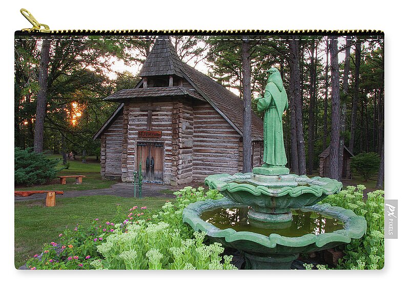 Missouri Zip Pouch featuring the photograph St. Jude Chapel by Steve Stuller