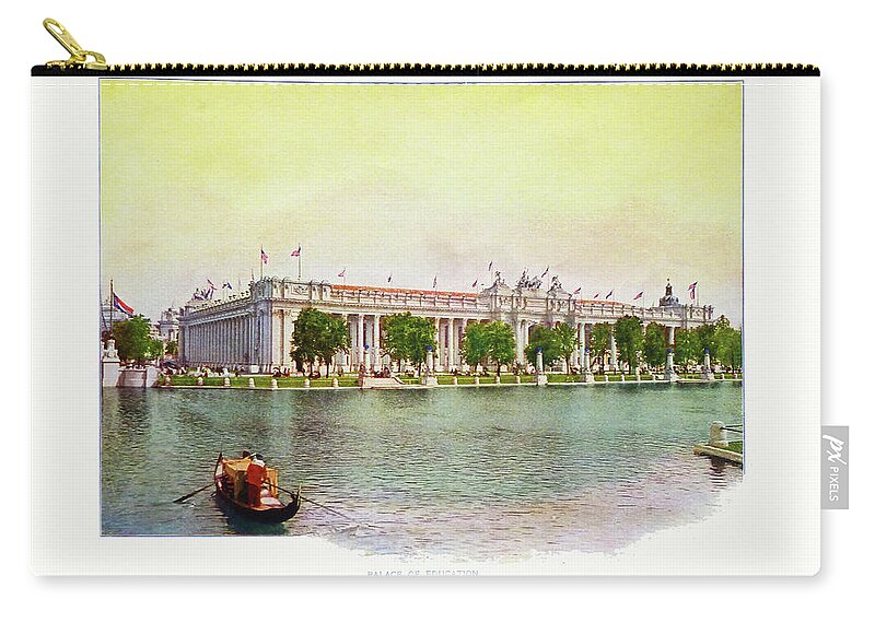 St. Louis Zip Pouch featuring the photograph St. Louis World's Fair Palace of Education by Irek Szelag