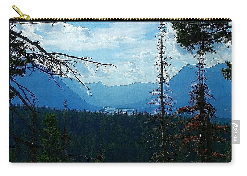St Mary Valley Zip Pouch featuring the photograph St Mary Valley by Tracey Vivar