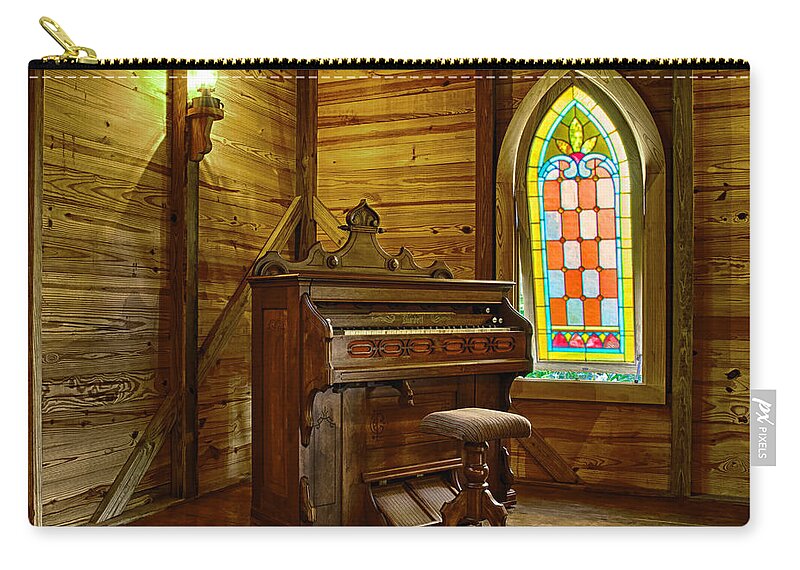 Chapel Zip Pouch featuring the photograph St. Mary's Chapel at Spanish Point by Mitch Spence