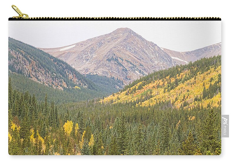 Scenic Zip Pouch featuring the photograph St Marys Glacier Autumn View by James BO Insogna