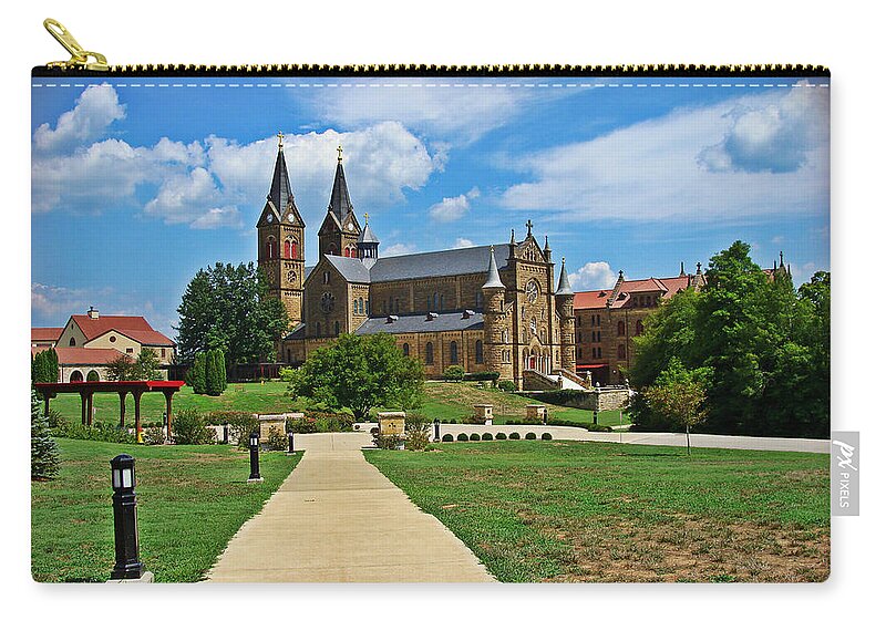St.meinred Carry-all Pouch featuring the photograph St Meinred Retreat in Indiana by Stacie Siemsen